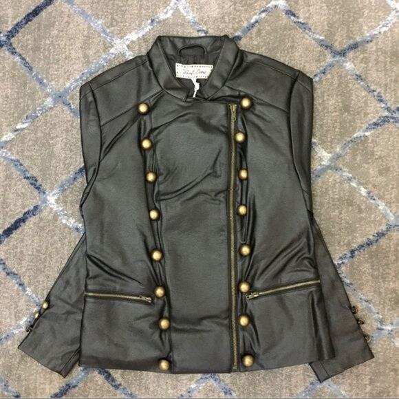 Sheryl Crow Faux Leather military jacket-Coat of arms (XL) - Picture 2 of 5